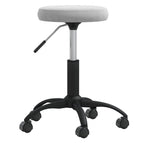 Massagehocker Samt Hellgrau