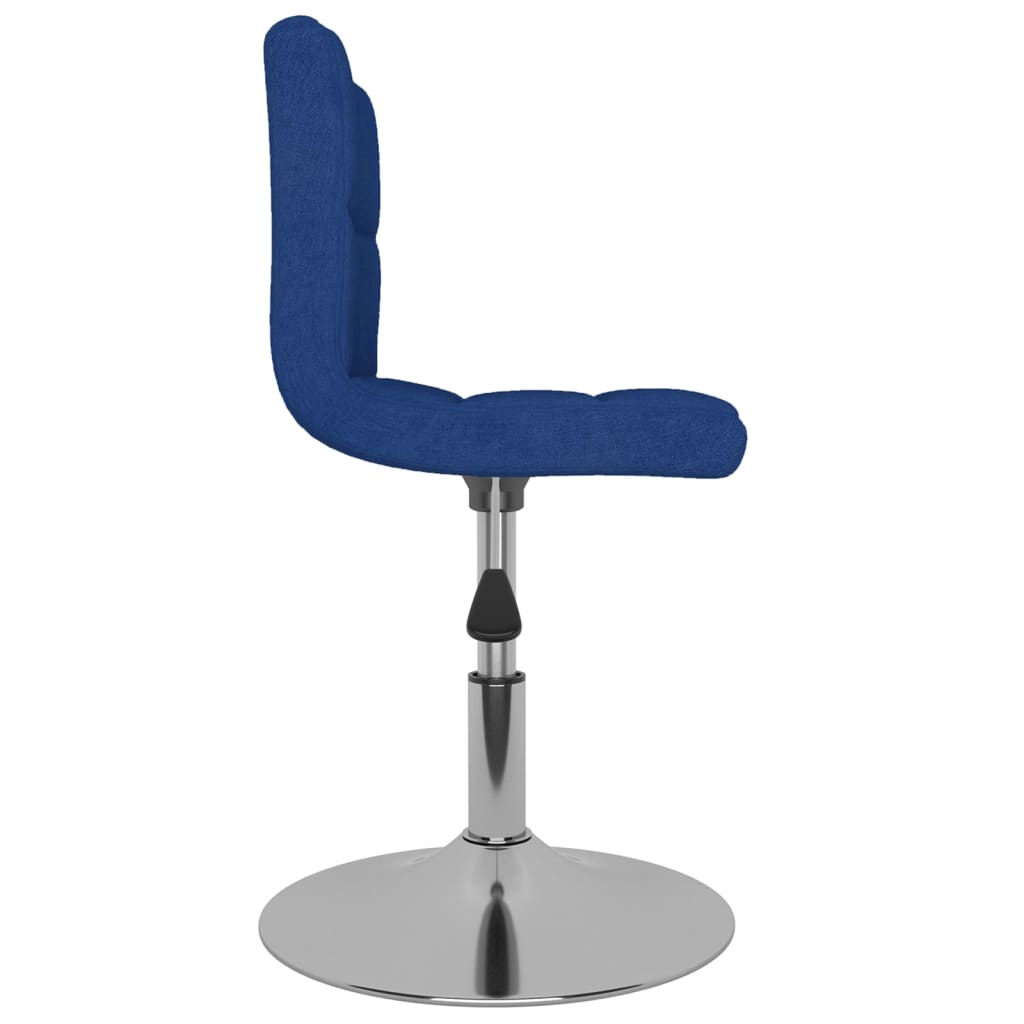 Esszimmerstühle 6 Stk. Drehbar Blau Stoff