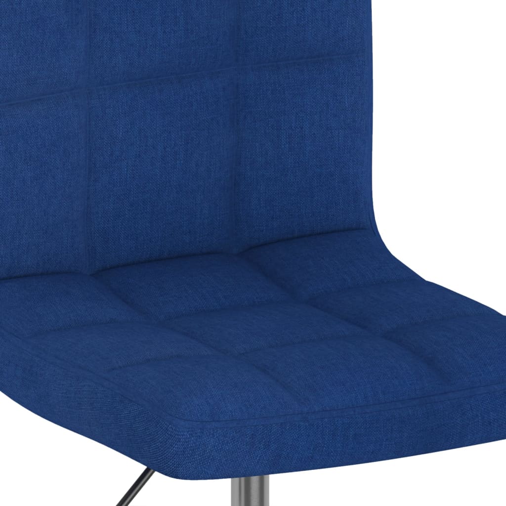 Esszimmerstühle 6 Stk. Drehbar Blau Stoff