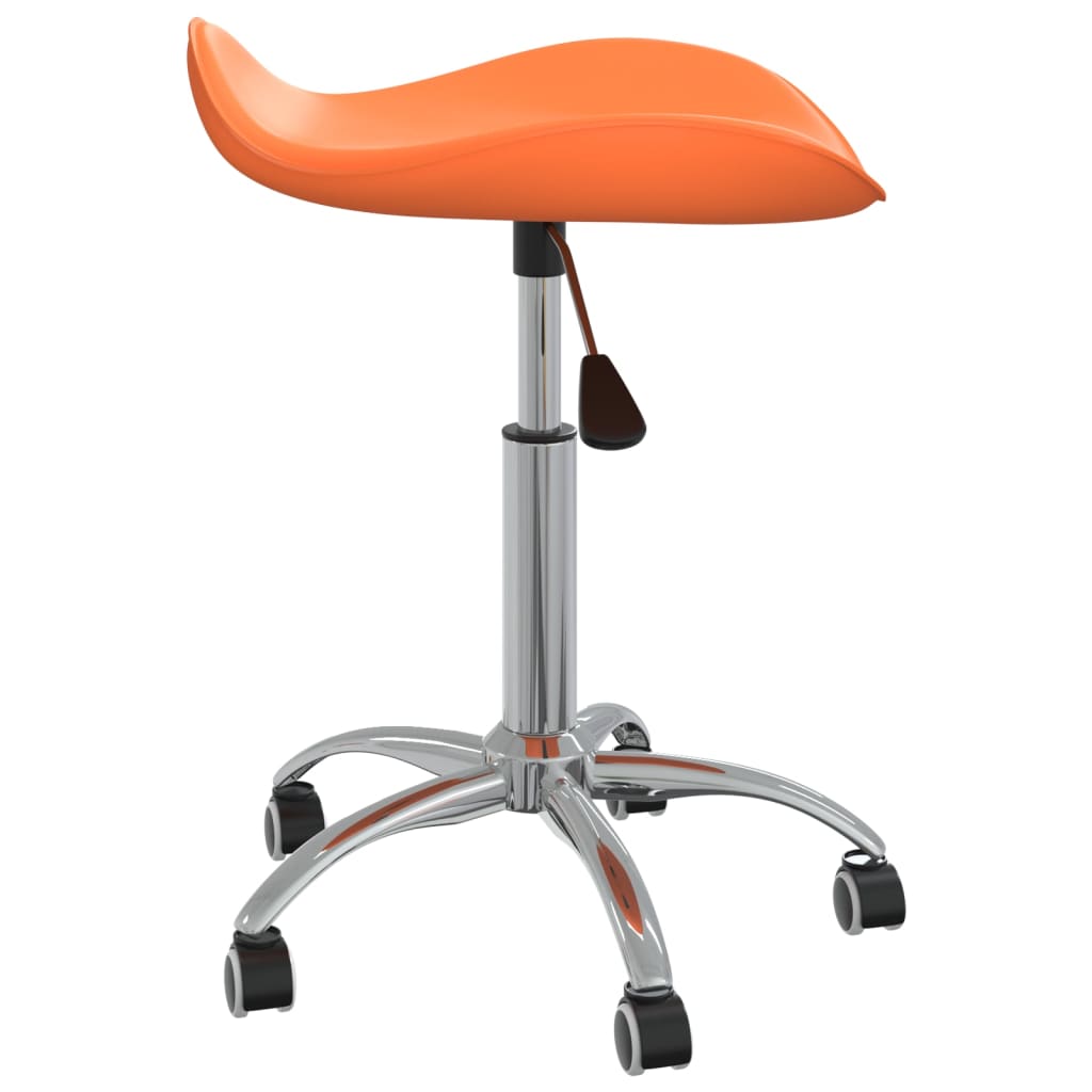 Esszimmerstuhl Drehbar Orange Kunstleder