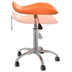 Esszimmerstuhl Drehbar Orange Kunstleder