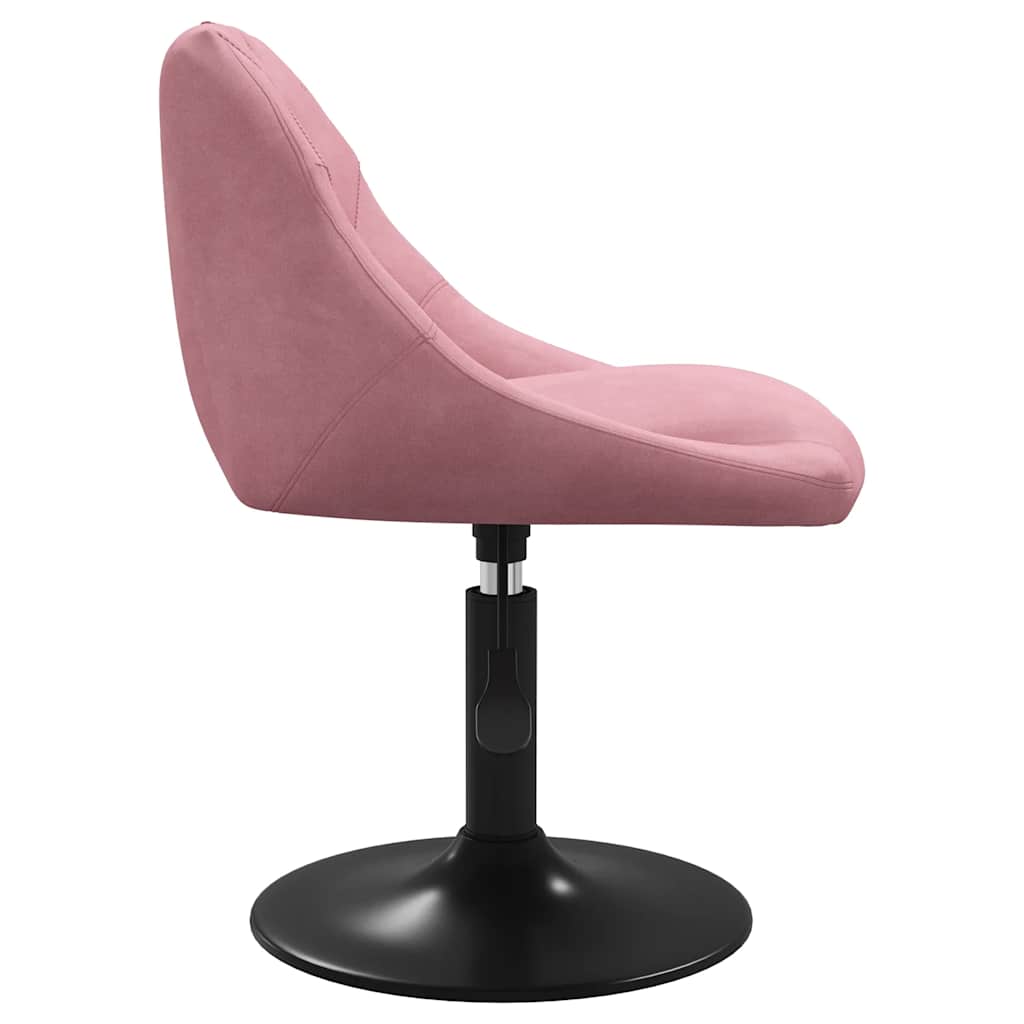 Esszimmerstühle 4 Stk. Drehbar Rosa Samt