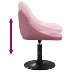 Esszimmerstühle 4 Stk. Drehbar Rosa Samt