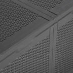 Garten-Aufbewahrungsbox 180 L Schwarz PP Rattan
