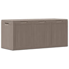 Garten-Aufbewahrungsbox 270 L Braun PP-Holzoptik