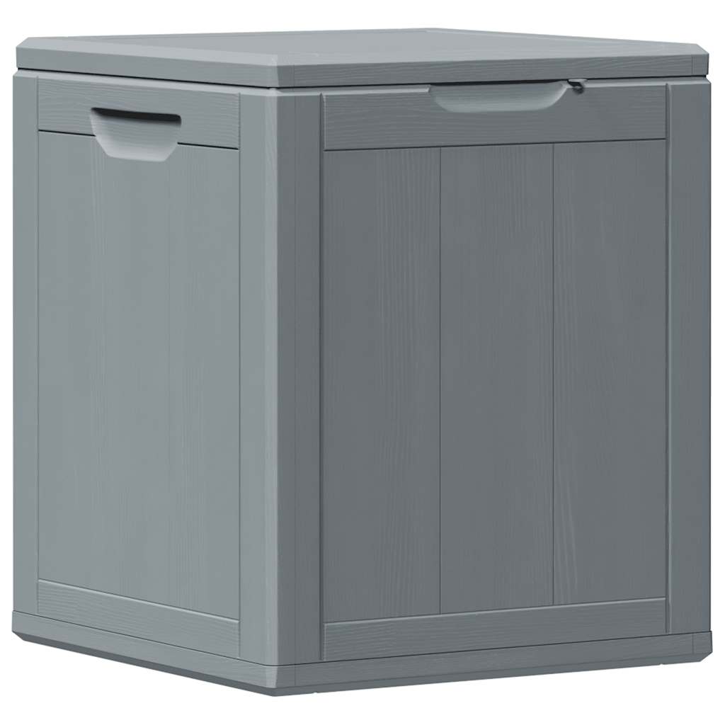 Garten-Aufbewahrungsbox 90 L Grau PP-Holzoptik