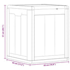 Garten-Aufbewahrungsbox 90 L Grau PP-Holzoptik