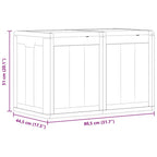 Garten-Aufbewahrungsbox 180 L Grau PP-Holzoptik