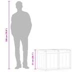 Garten-Aufbewahrungsbox 180 L Grau PP-Holzoptik