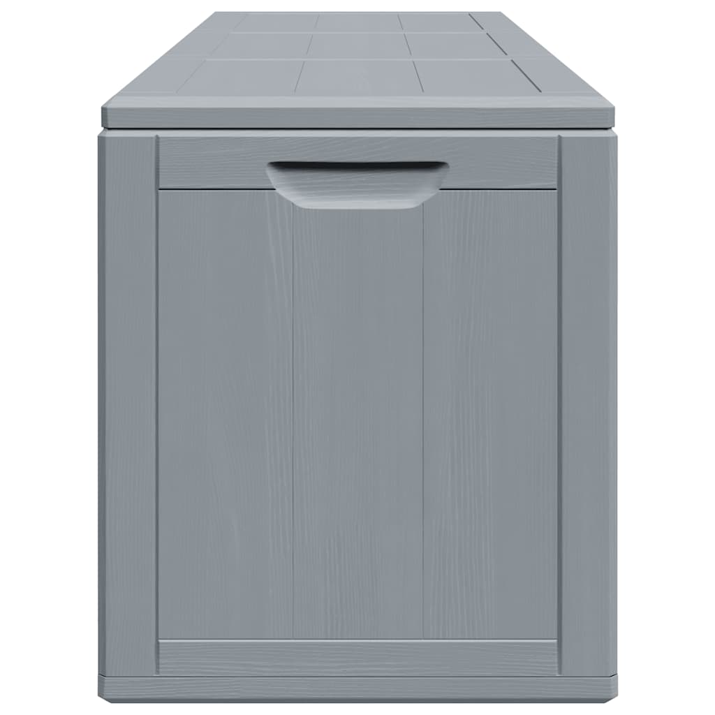 Garten-Aufbewahrungsbox 270 L Grau PP-Holzoptik