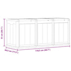 Garten-Aufbewahrungsbox 270 L Grau PP-Holzoptik