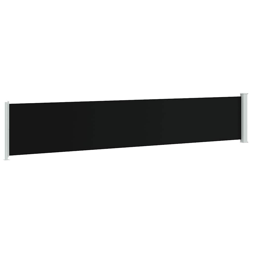 Seitenmarkise Ausziehbar 117x600 cm Schwarz