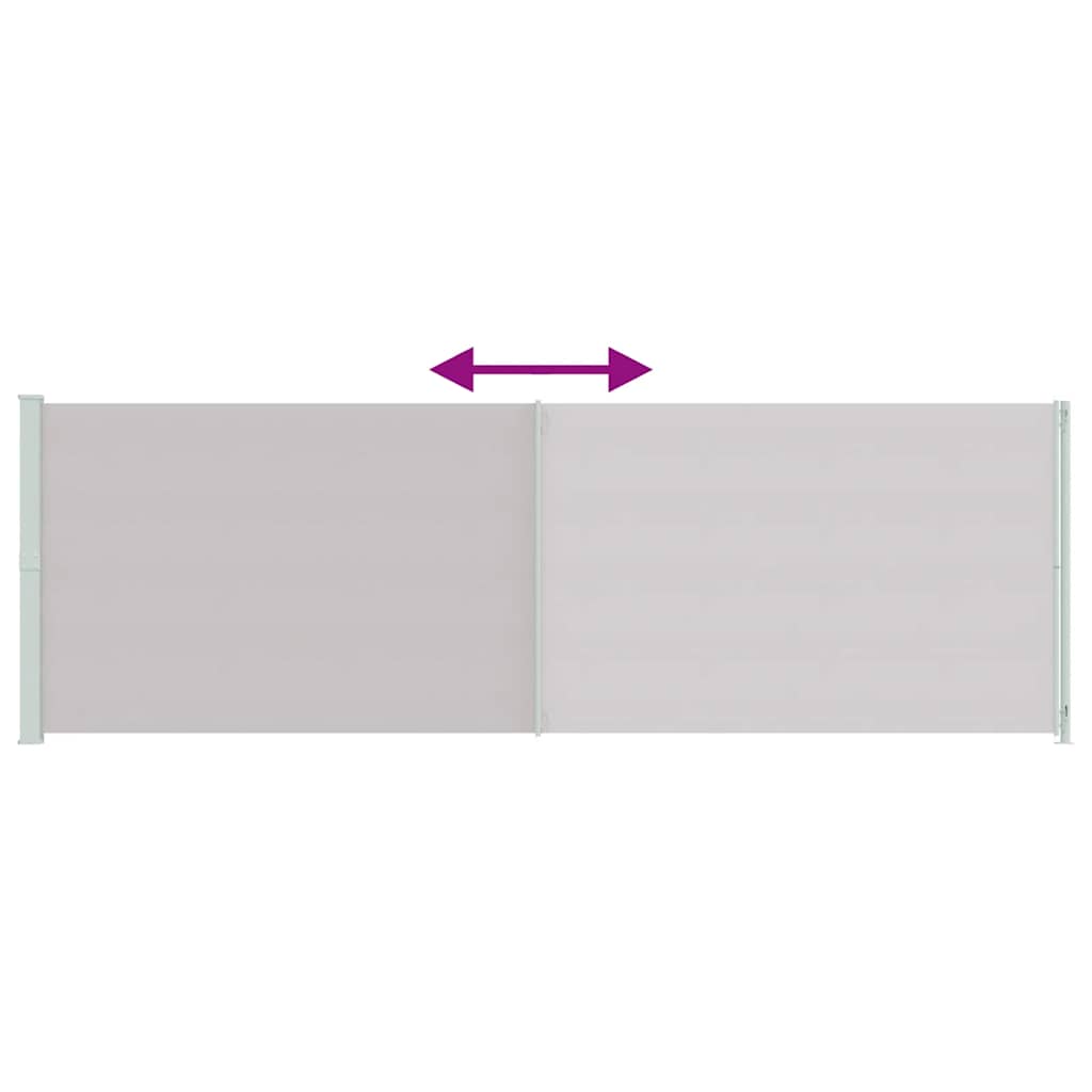Seitenmarkise Ausziehbar 200x600 cm Grau
