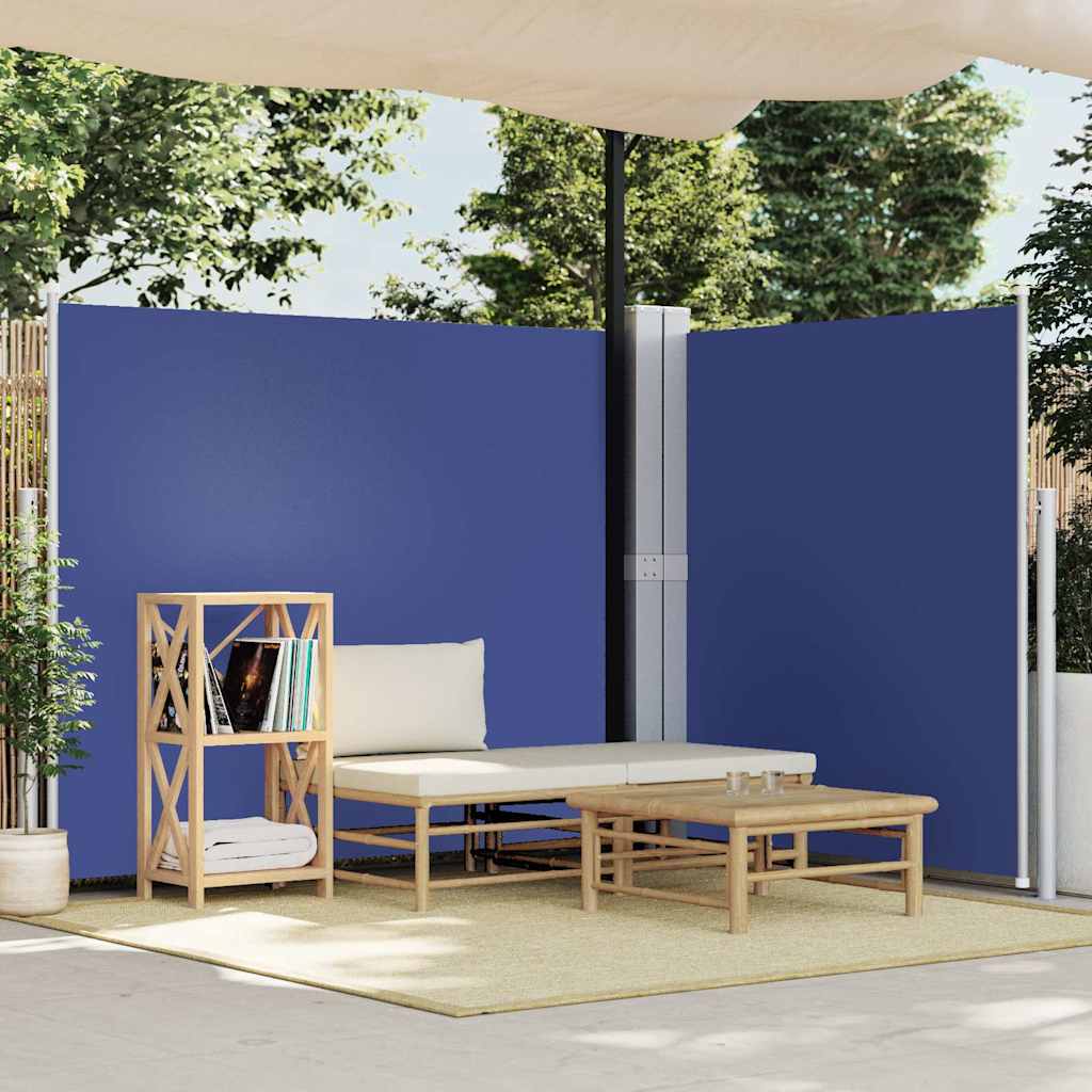 Seitenmarkise Ausziehbar Blau 180x600 cm