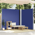 Seitenmarkise Ausziehbar Blau 200x600 cm