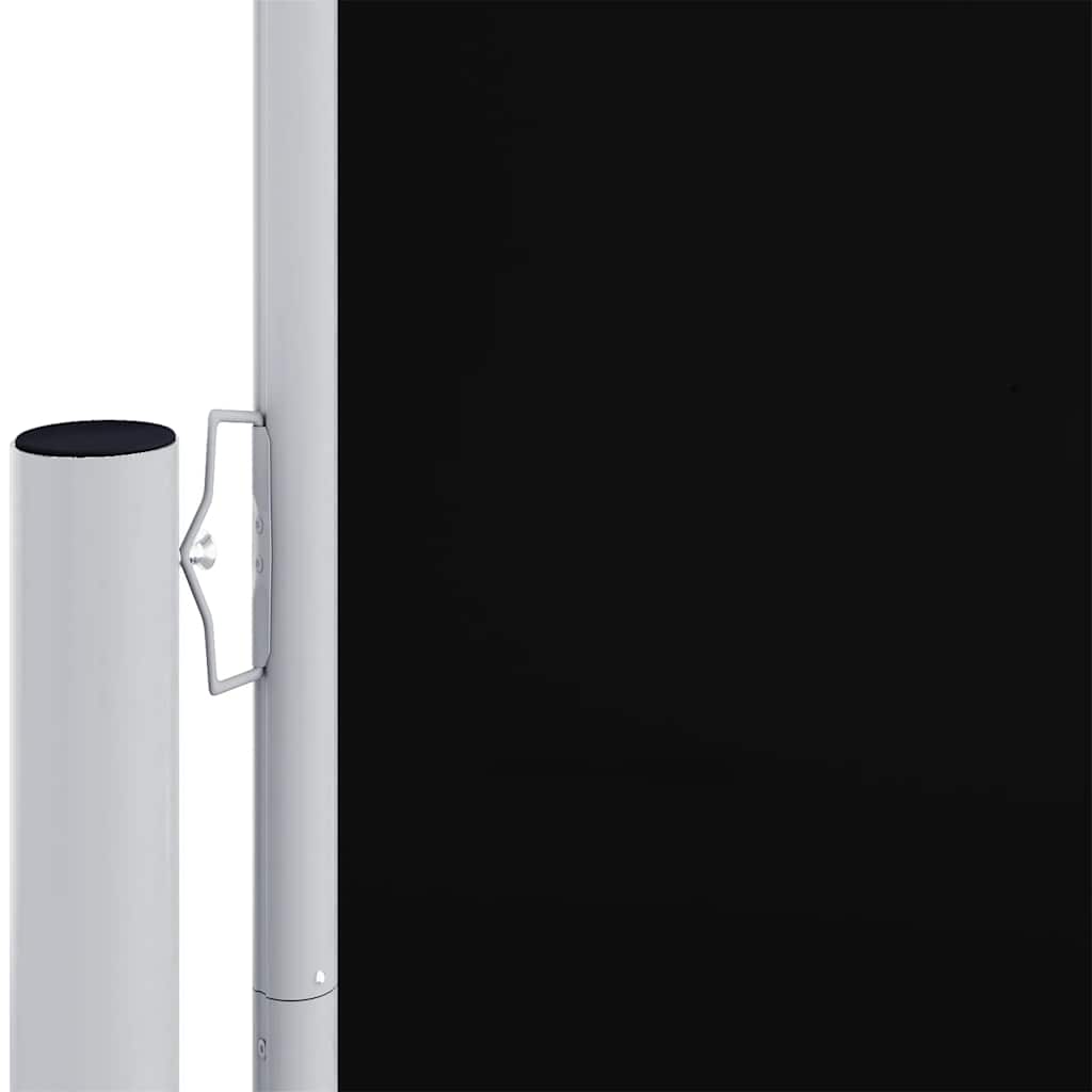 Seitenmarkise Ausziehbar Schwarz 160x1200 cm