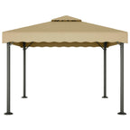 Pavillon Taupe 3x3 m Aluminium und Stahl