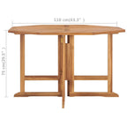 Garten-Esstisch Klappbar 110x110x75 cm Massivholz Teak