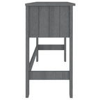 Schreibtisch HAMAR Dunkelgrau 110x40x75 cm Massivholz Kiefer
