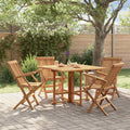 5-tlg. Garten-Essgruppe Klappbar Massivholz Teak
