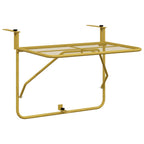 Balkontisch Golden 60x40 cm Stahl
