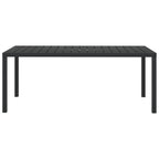 7-tlg. Garten-Essgruppe mit Kissen Poly Rattan Schwarz