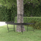 Baumbank Halbrund Ø159 cm Schwarz Stahl
