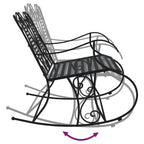 Schaukelbank 2-Sitzer 113 cm Schwarz Stahl