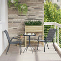 Stapelbare Gartenstühle 2 Stk. Grau Textilene
