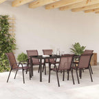 Stapelbare Gartenstühle 6 Stk. Braun Textilene
