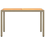 5-tlg. Garten-Essgruppe mit Kissen Poly Rattan Beige