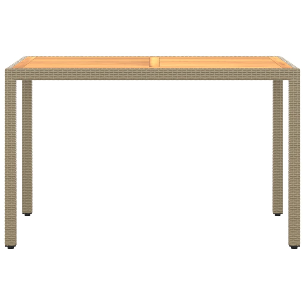 3-tlg. Garten-Essgruppe mit Kissen Poly Rattan Beige