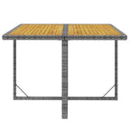 9-tlg. Garten-Essgruppe mit Kissen Poly Rattan Grau