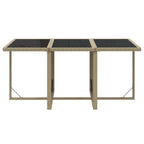 7-tlg. Garten-Essgruppe mit Kissen Poly Rattan Beige