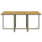 7-tlg. Garten-Essgruppe mit Kissen Poly Rattan Beige