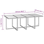 9-tlg. Garten-Essgruppe mit Kissen Poly Rattan Beige