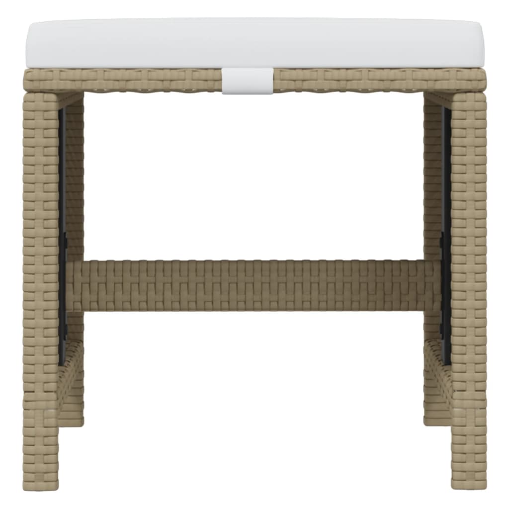 15-tlg. Garten-Essgruppe mit Kissen Poly Rattan Beige