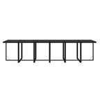 17-tlg. Garten-Essgruppe mit Kissen Poly Rattan Schwarz