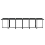 17-tlg. Garten-Essgruppe mit Kissen Poly Rattan Grau