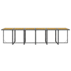 17-tlg. Garten-Essgruppe mit Kissen Poly Rattan Grau