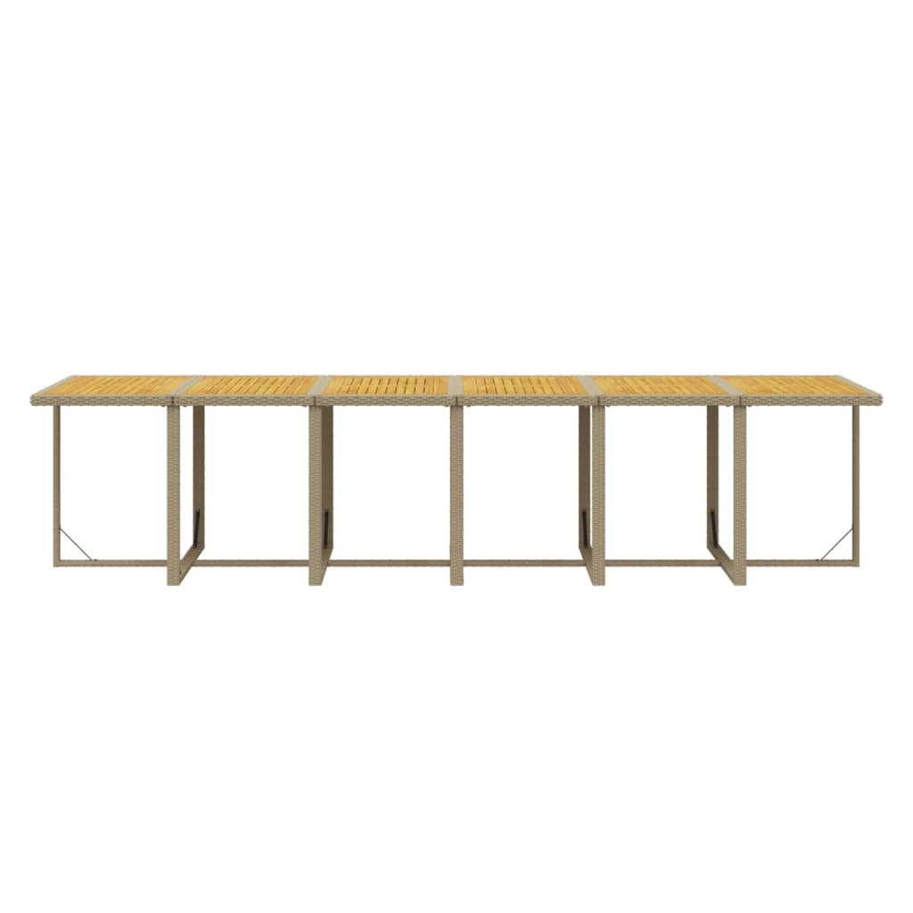 17-tlg. Garten-Essgruppe mit Kissen Poly Rattan Beige