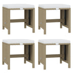 17-tlg. Garten-Essgruppe mit Kissen Poly Rattan Beige