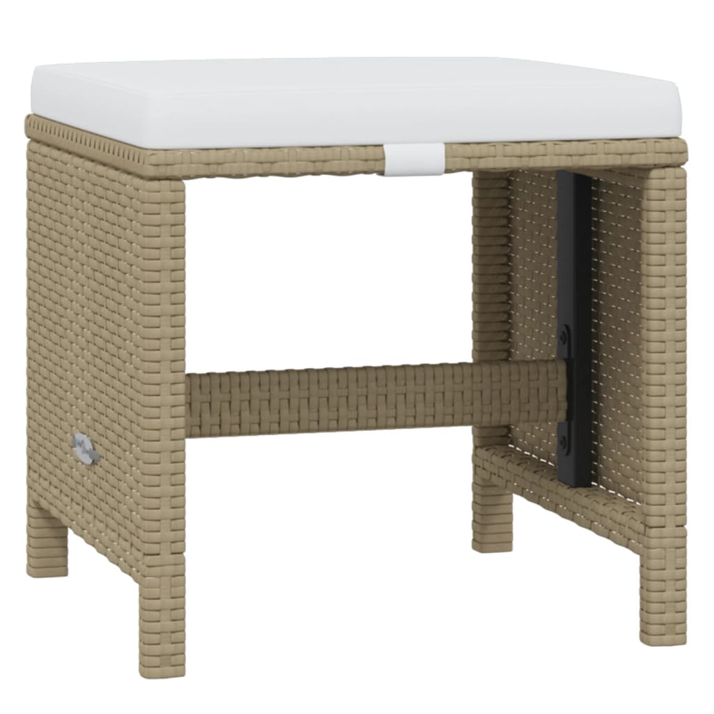 17-tlg. Garten-Essgruppe mit Kissen Poly Rattan Beige