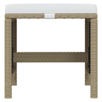17-tlg. Garten-Essgruppe mit Kissen Poly Rattan Beige