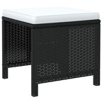 19-tlg. Garten-Essgruppe mit Kissen Poly Rattan Schwarz