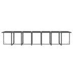 15-tlg. Garten-Essgruppe mit Kissen Poly Rattan Grau