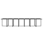 19-tlg. Garten-Essgruppe mit Kissen Poly Rattan Grau