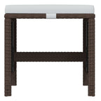 19-tlg. Garten-Essgruppe mit Kissen Poly Rattan Braun