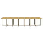 15-tlg. Garten-Essgruppe mit Kissen Beige Poly Rattan