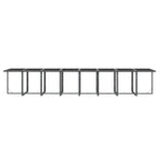 17-tlg. Garten-Essgruppe mit Kissen Grau Poly Rattan